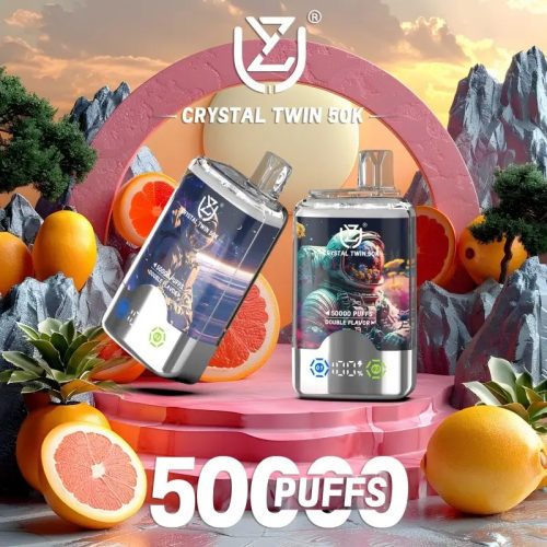 UZY Crystal Twin 50000 Puffs Dual-Flavor Rechargeable Disposable Vape
