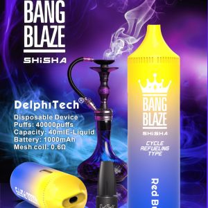 Bang Blaze 40000 Puffs Vape | 40ML Oil Capacity, 1000mAh Battery, Dual Coil, Type-C Rechargeable, 12 Flavors