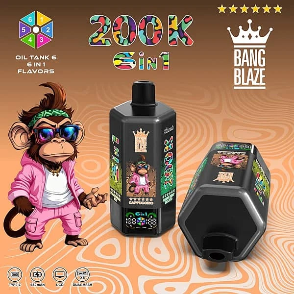 Bang Blaze® 200K 6-in-1 Disposable Vaporizer | 200,000 Puffs