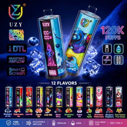 UZY Shisha Hookah King 120000 Puffs Crystal Design Disposable Vape
